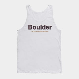 Boulder , Grunge Text Tank Top